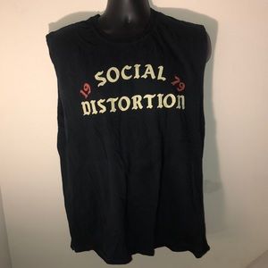 Social distortion sleeveless tee